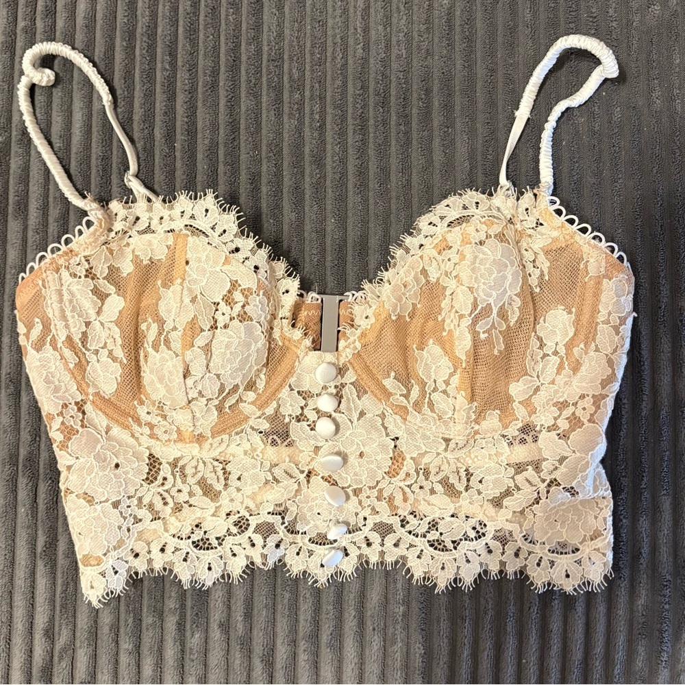 For Love & Lemons | Faye Lace Underwire Bra XS